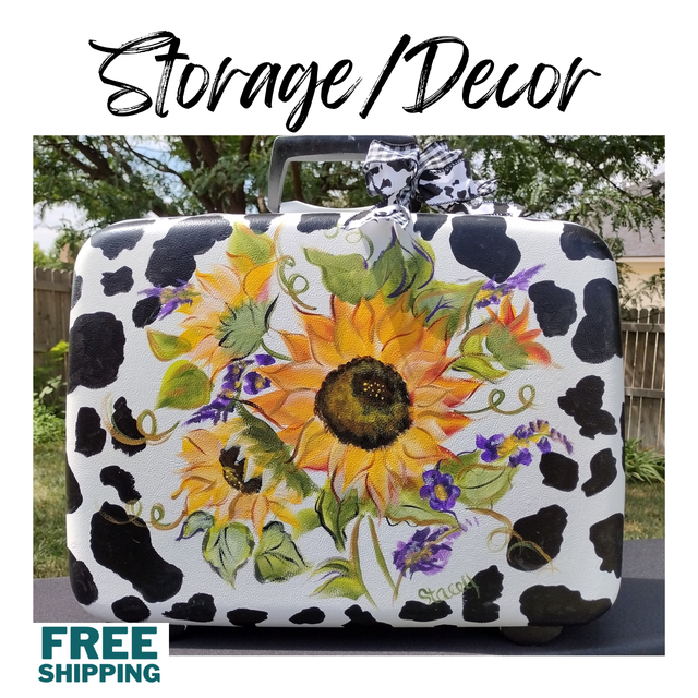 Hand painted suitcases discount